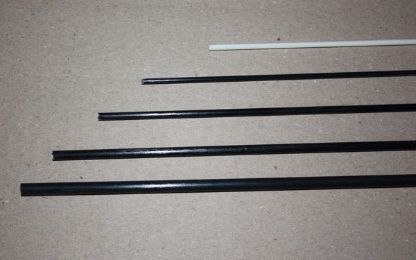 Fibreglass rods for kites. 2mm, 3mm, 4mm, 5mm and 6mm.